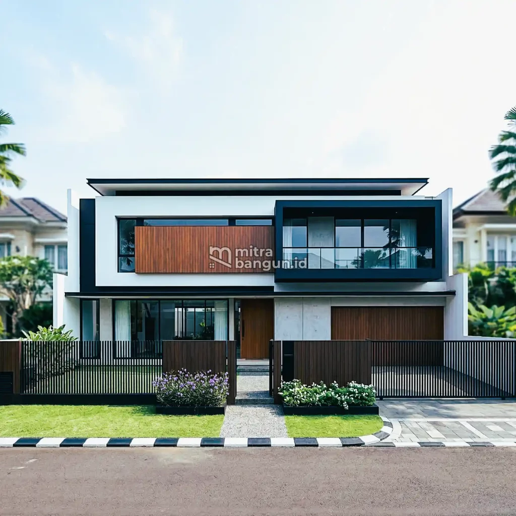 Desain Rumah Memanjang ke Samping yang Minimalis