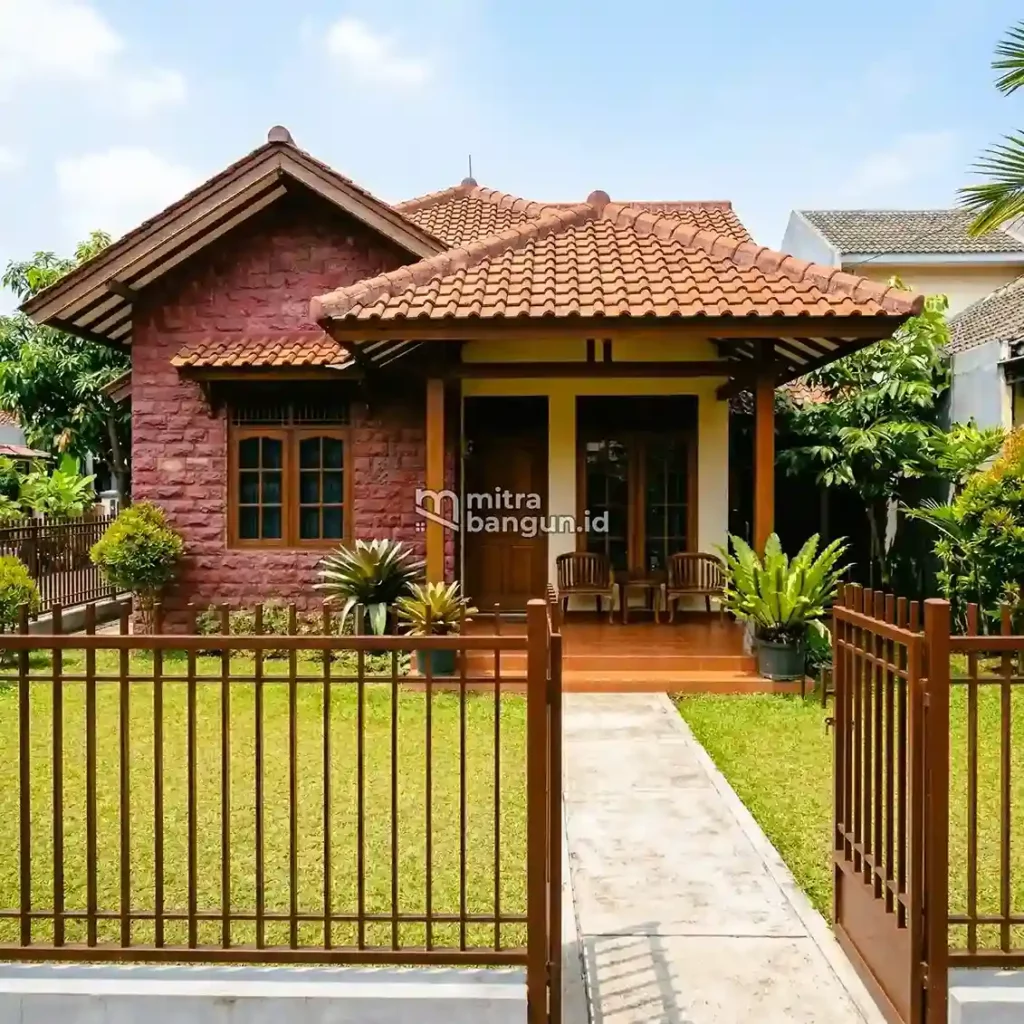 Dinding Bawah dengan Granit Merah