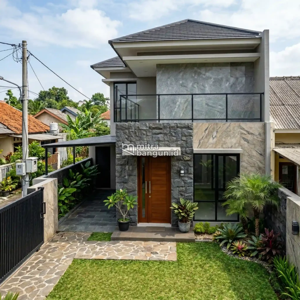 Gabungkan Granit Dinding dengan Batu Alam