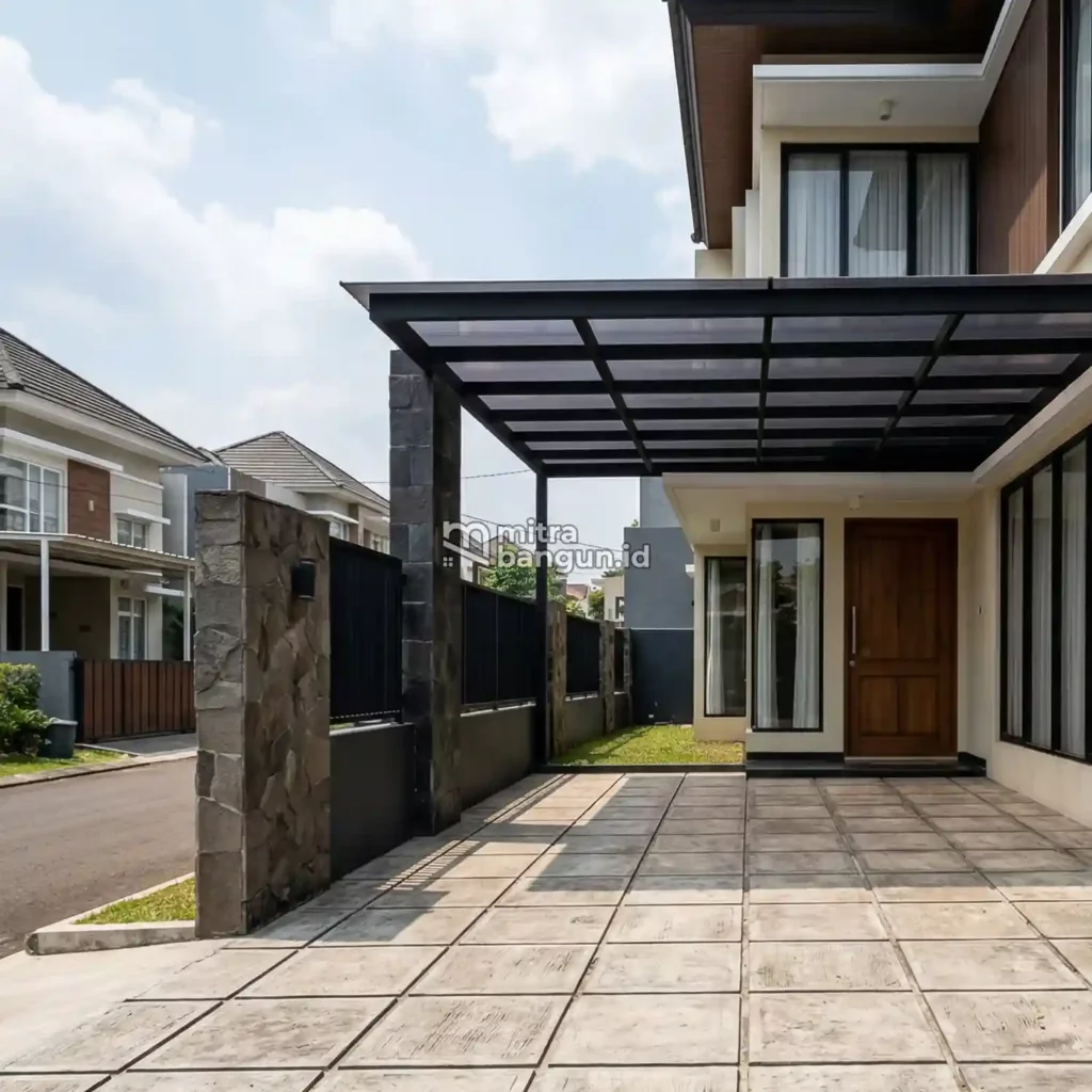 Model Lantai Carport Minimalis Modern Unik
