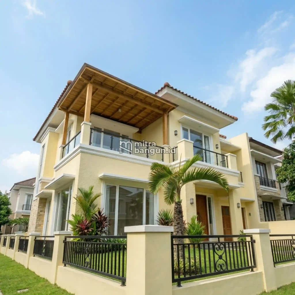 rumah kuning muda light yellow