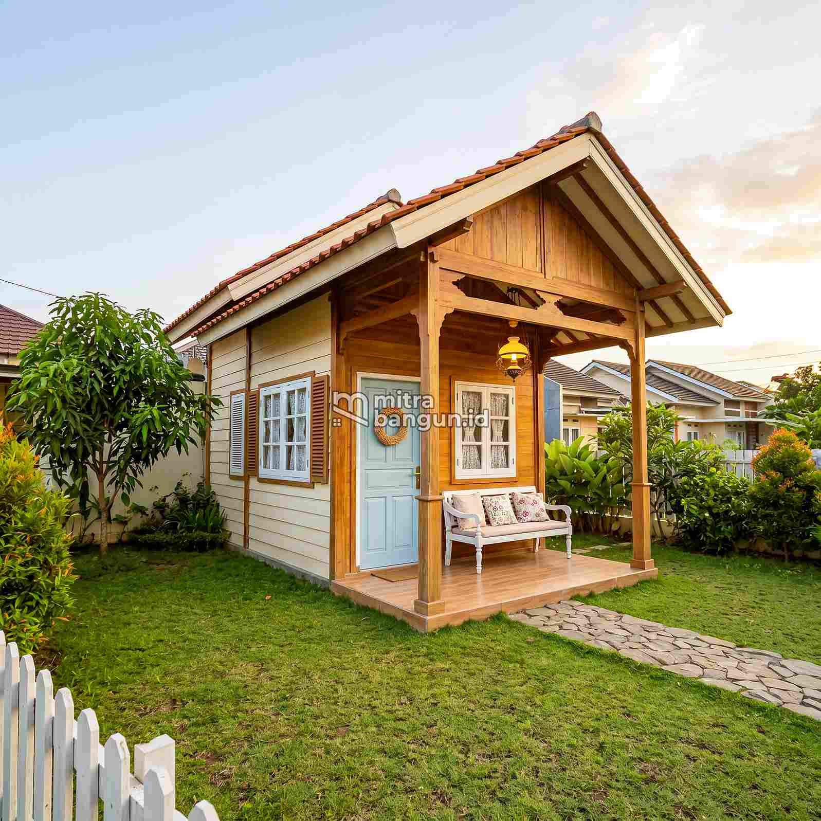 Rumah Kayu yang Unik dan Cantik