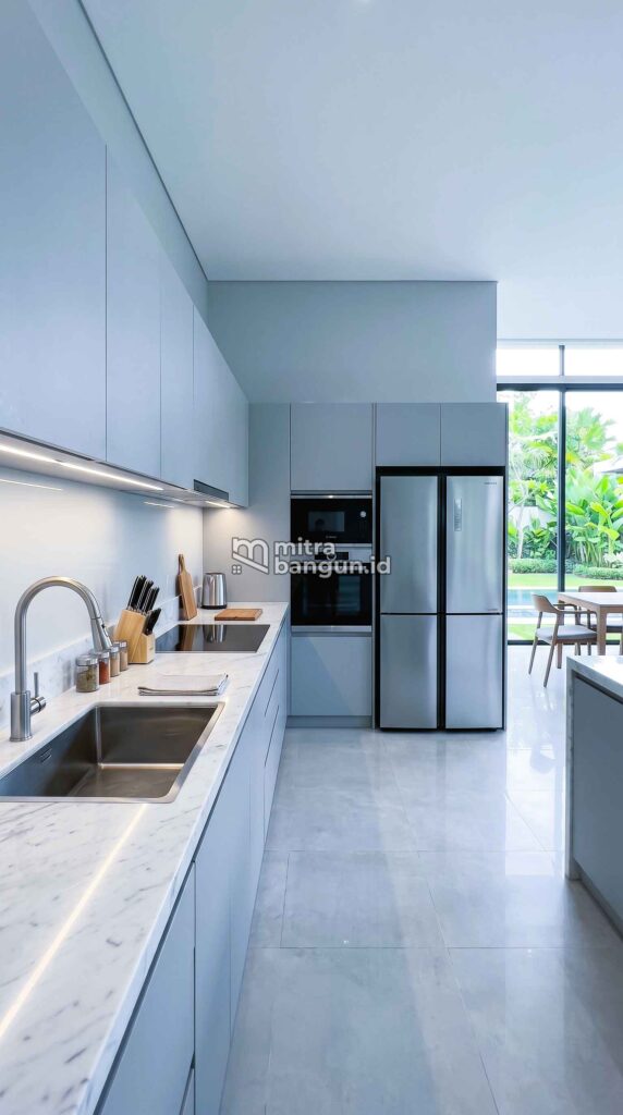cat dapur warna abu abu