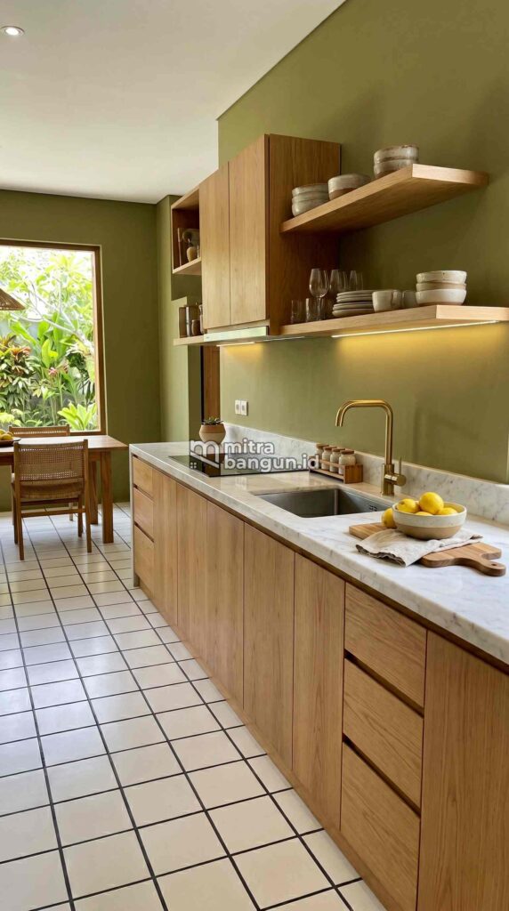 cat dapur warna hijau zaitun