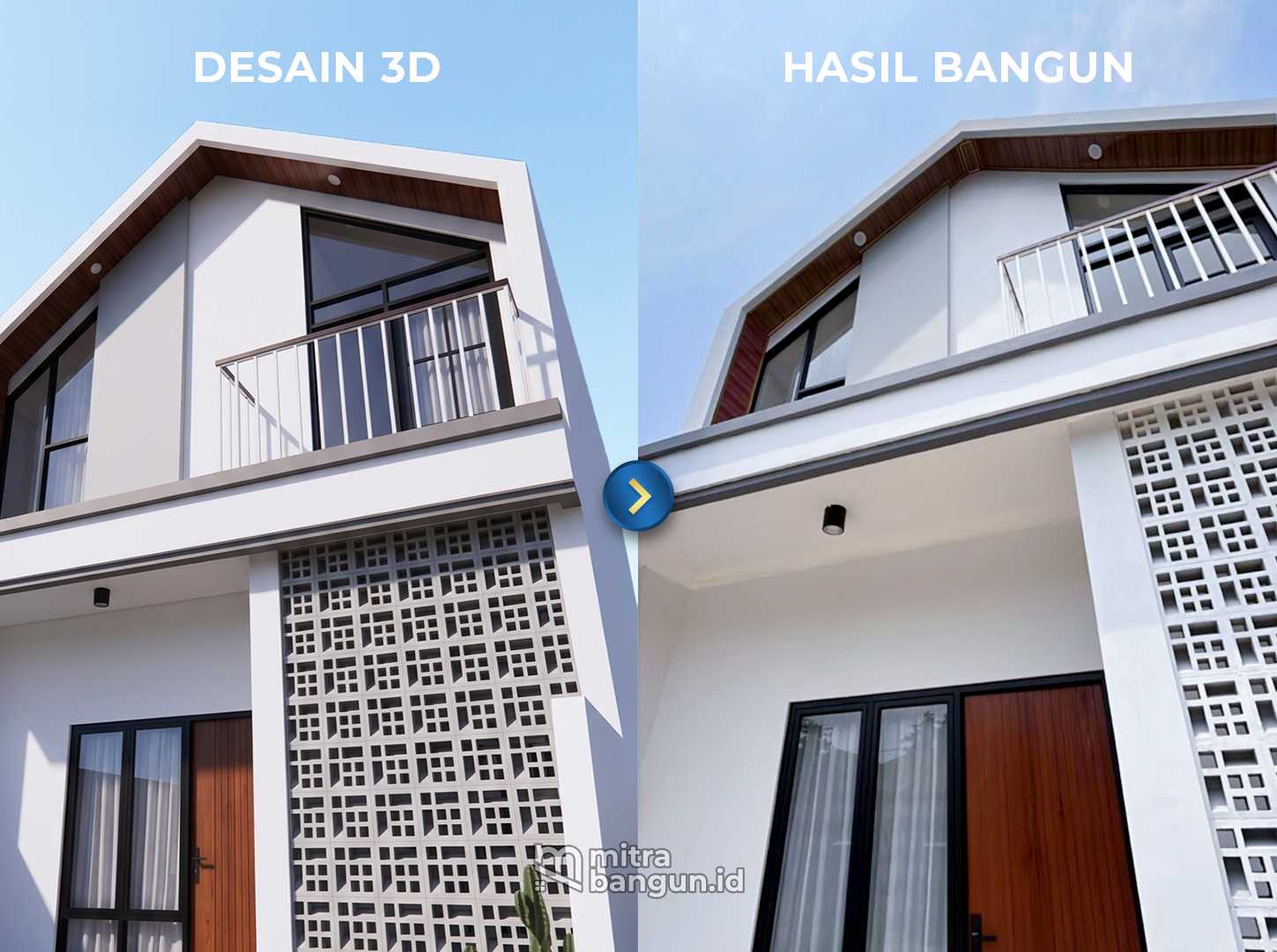 hasil bangun rumah dari desain 3d arsitek Palembang