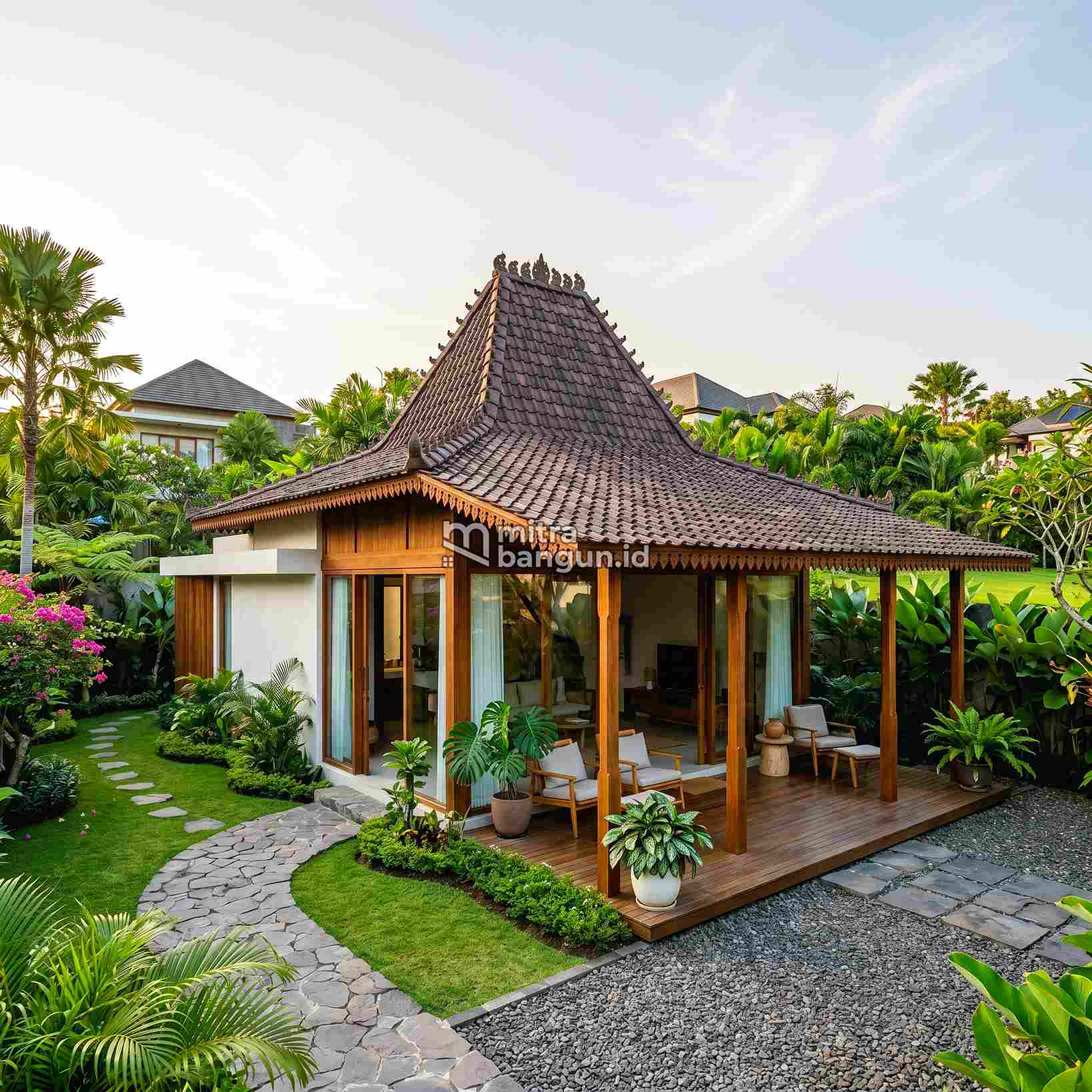 rumah joglo dengan konsep rumah scandinavian
