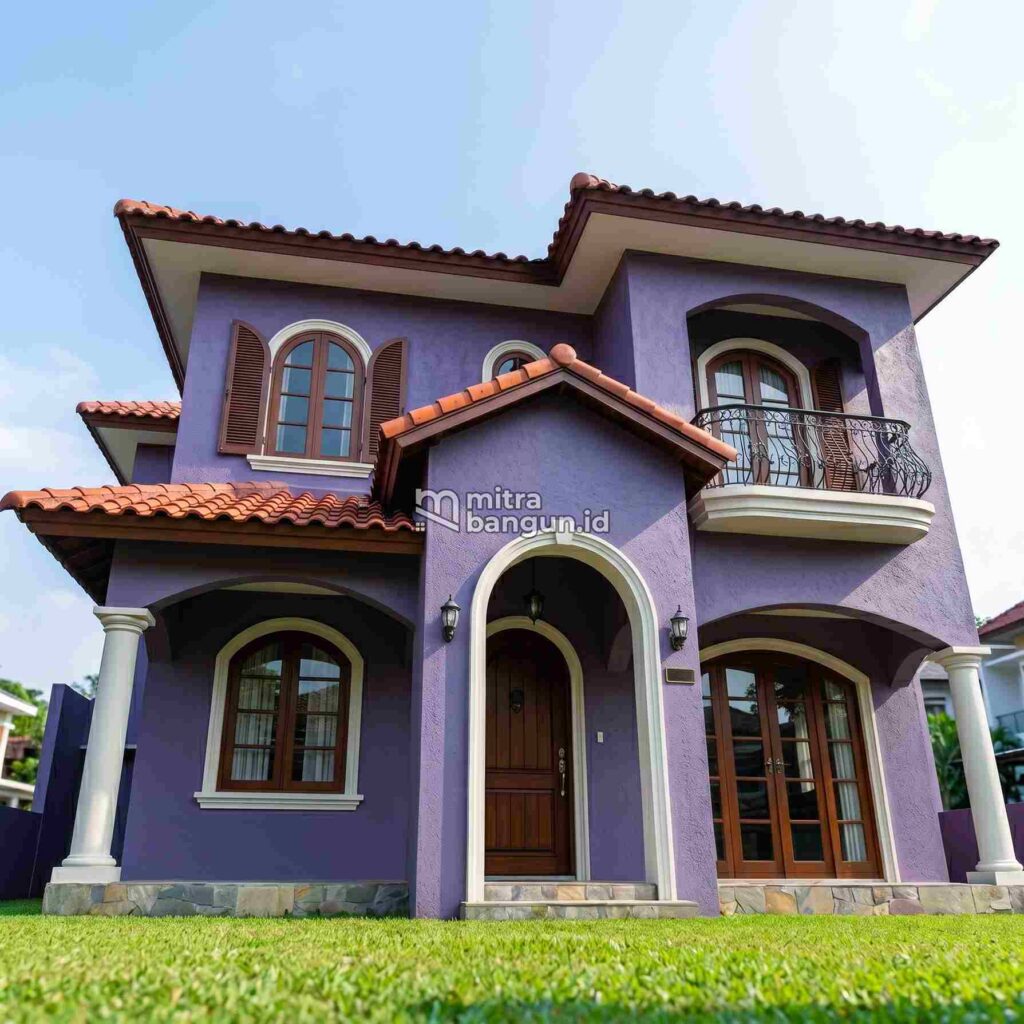 warna cat luar rumah purple