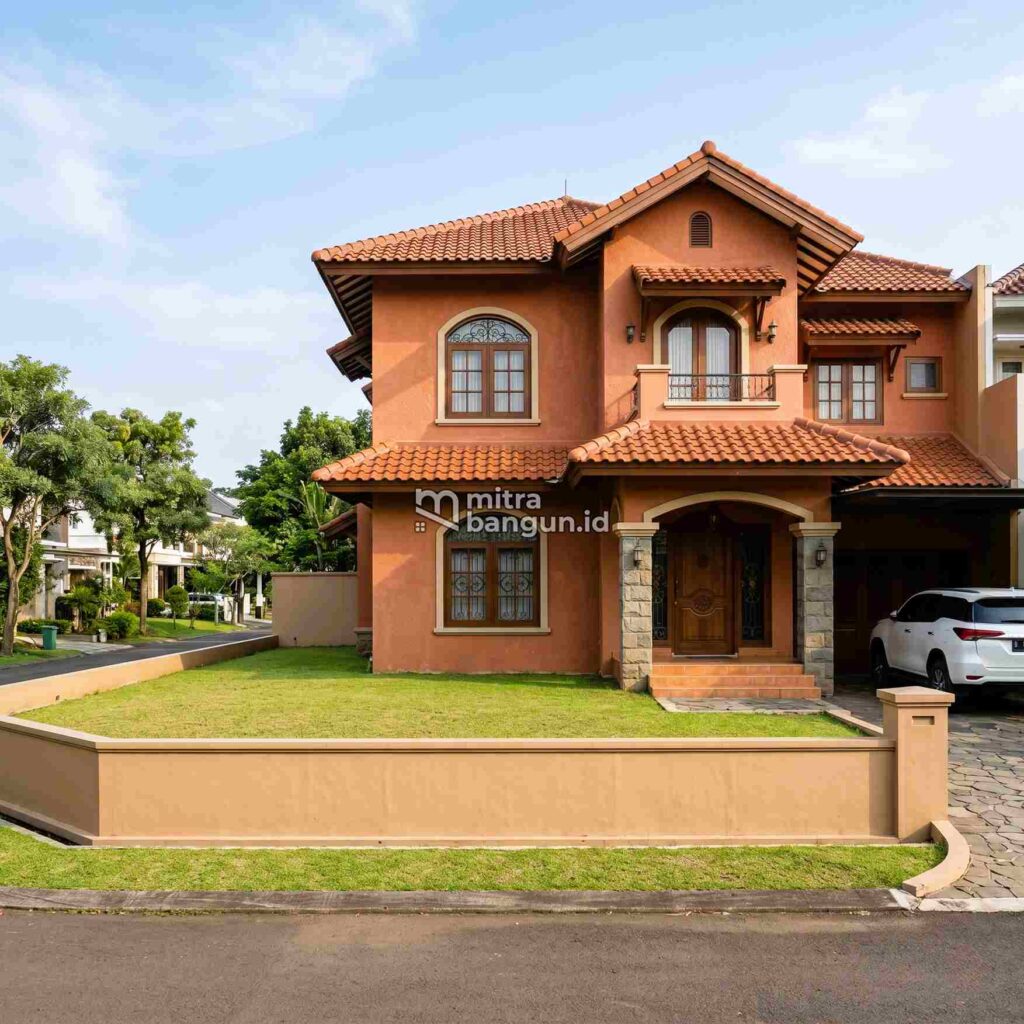 warna cat luar rumah terakota