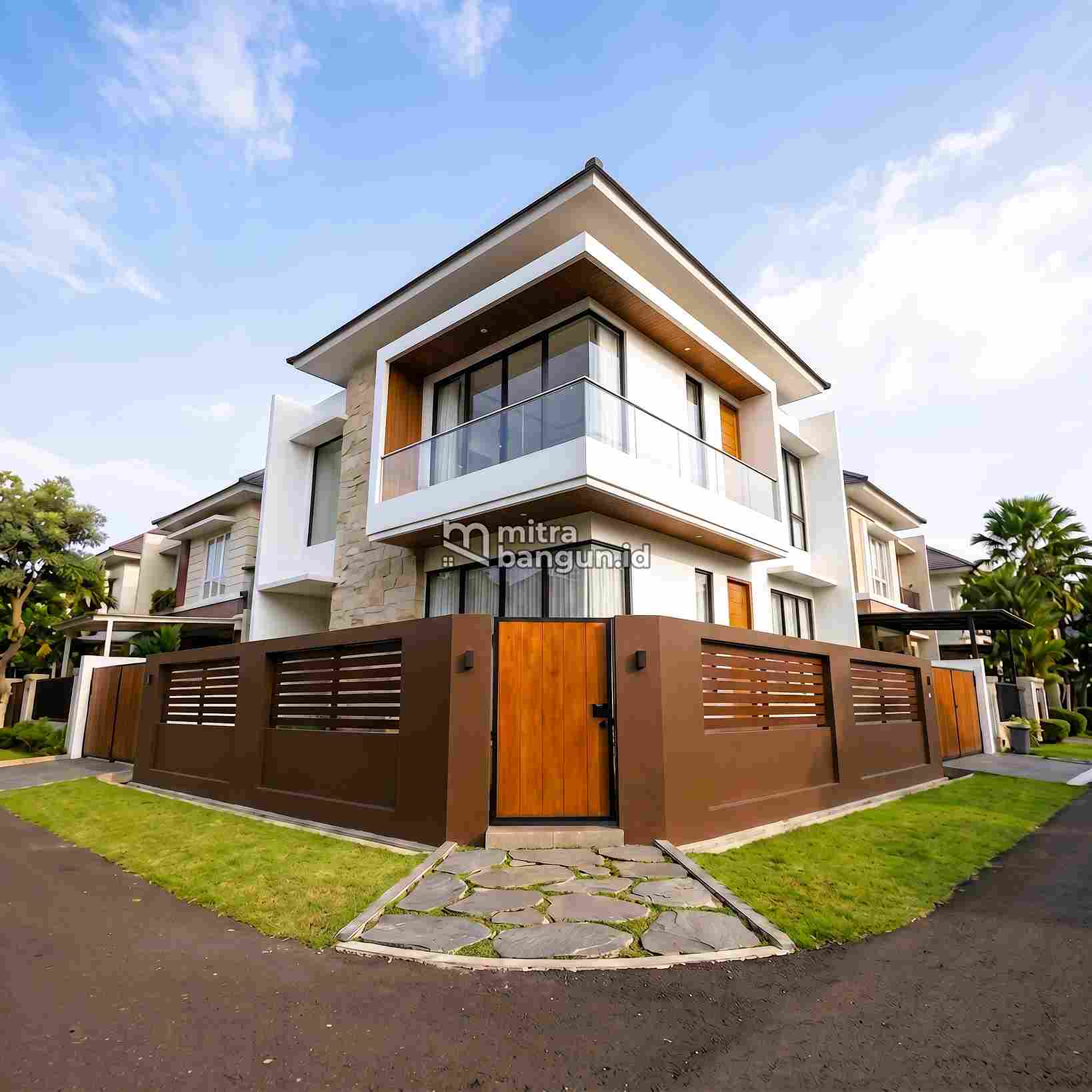 pagar tembok minimalis dan elegan di rumah