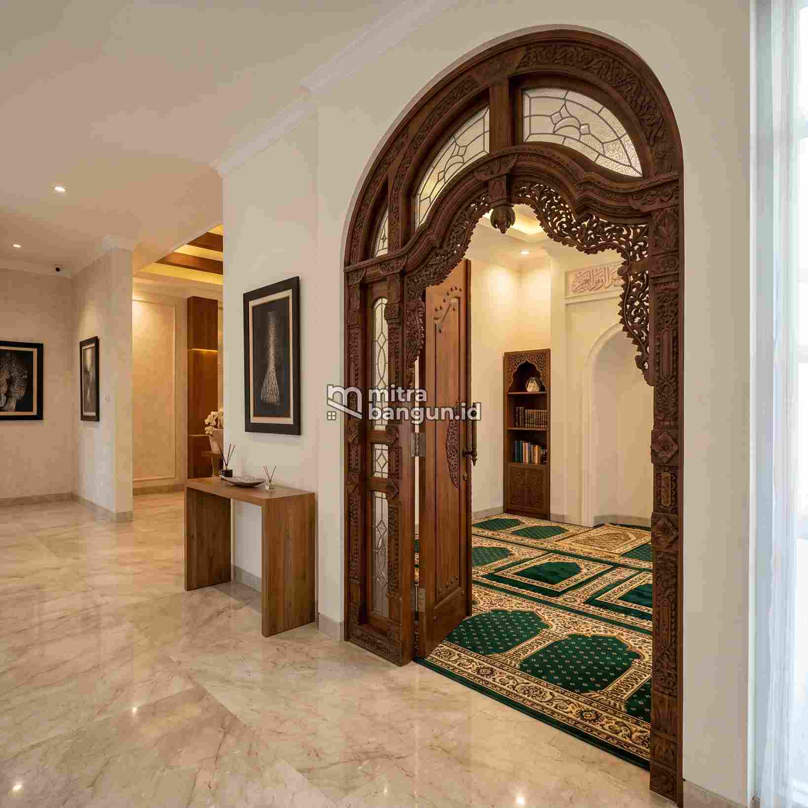 pintu gaya bohemian untuk mushola di rumah